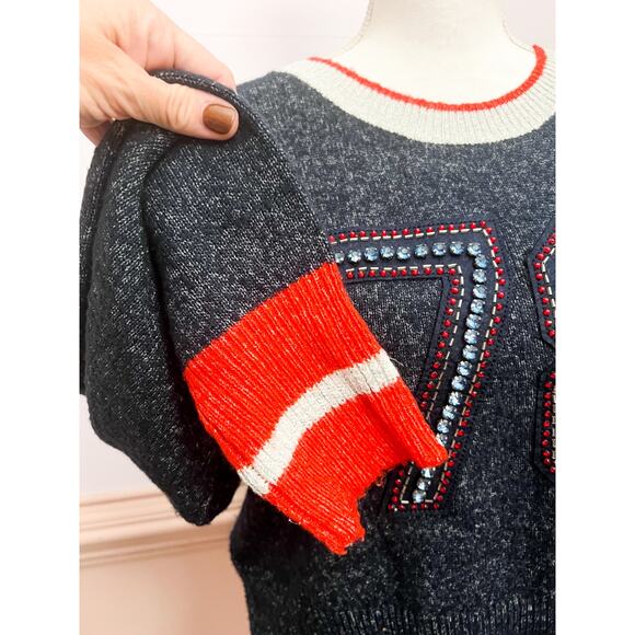 WildFox Malone 78 Sequin Embellished Sweater Size Small - Picture 3 of 7